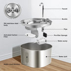 Stainless Steel Cat Water Fountain