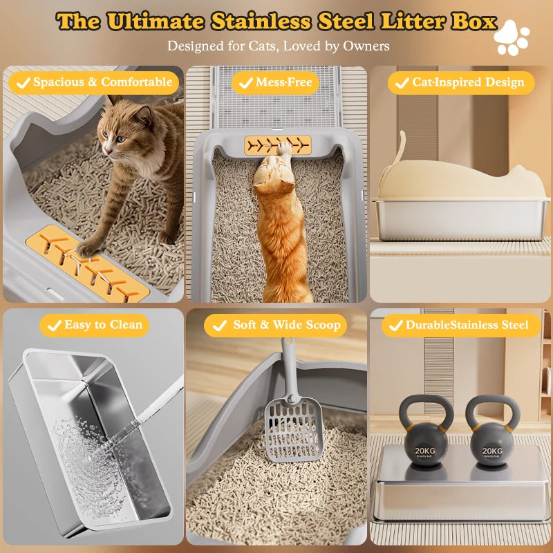 Stainless Steel Cat Litter Box