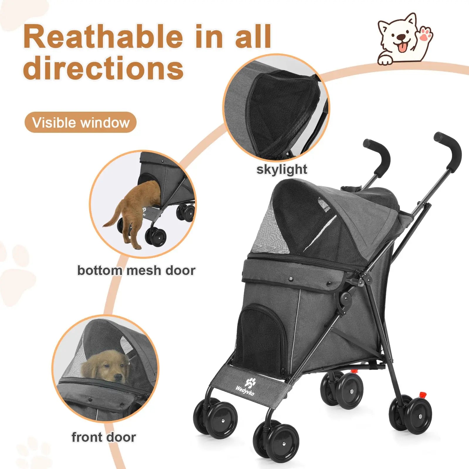 Travel Stroller for S Dogs/Cats