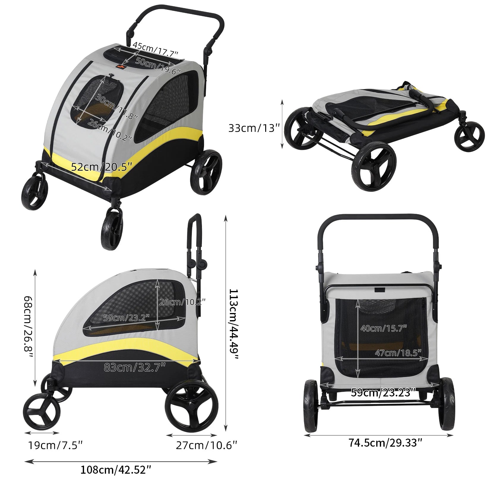 Premium Dog Stroller Pram