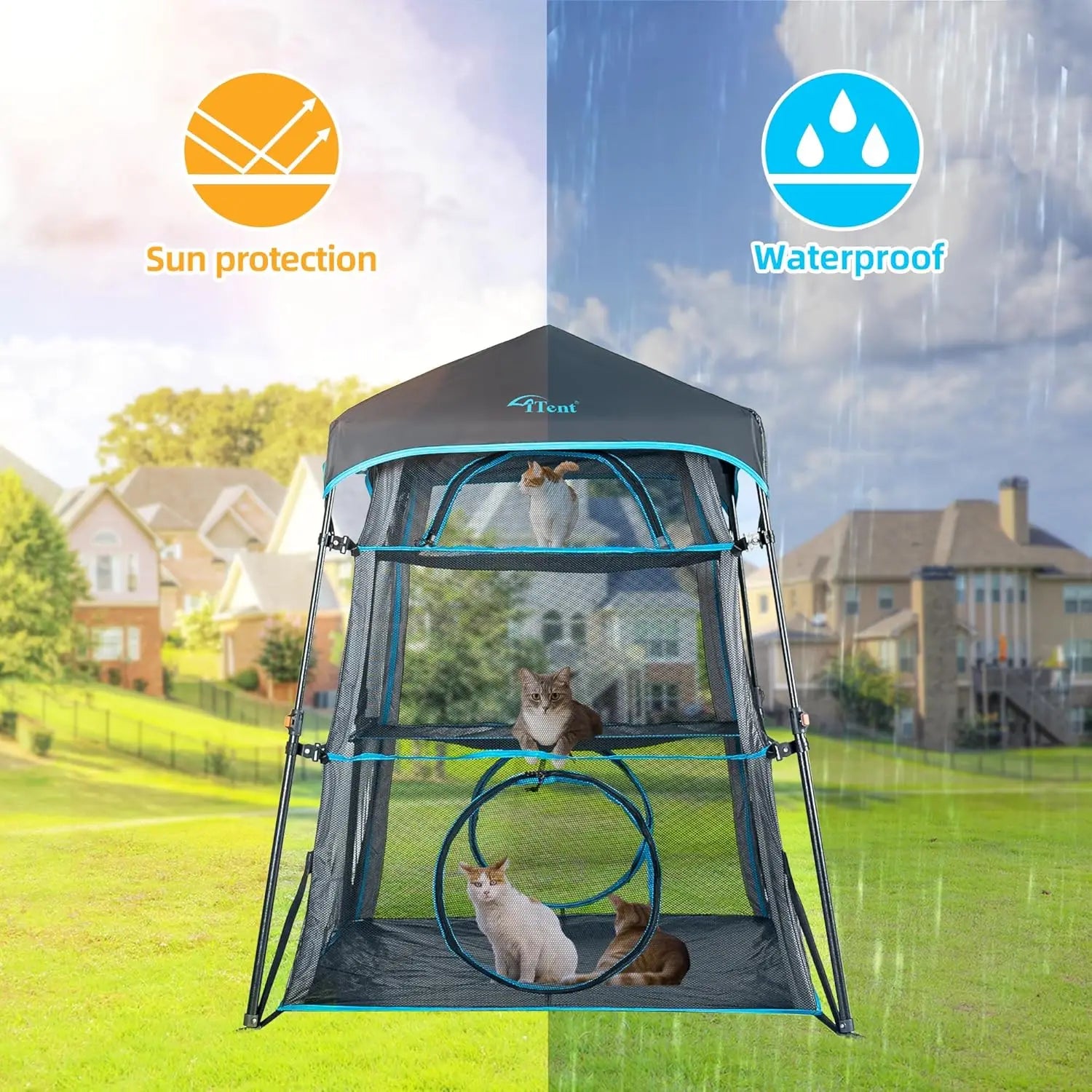 Cat Enclosure Tower Tent