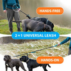Tangle Free Double Dog Leash for M/L Breeds,
