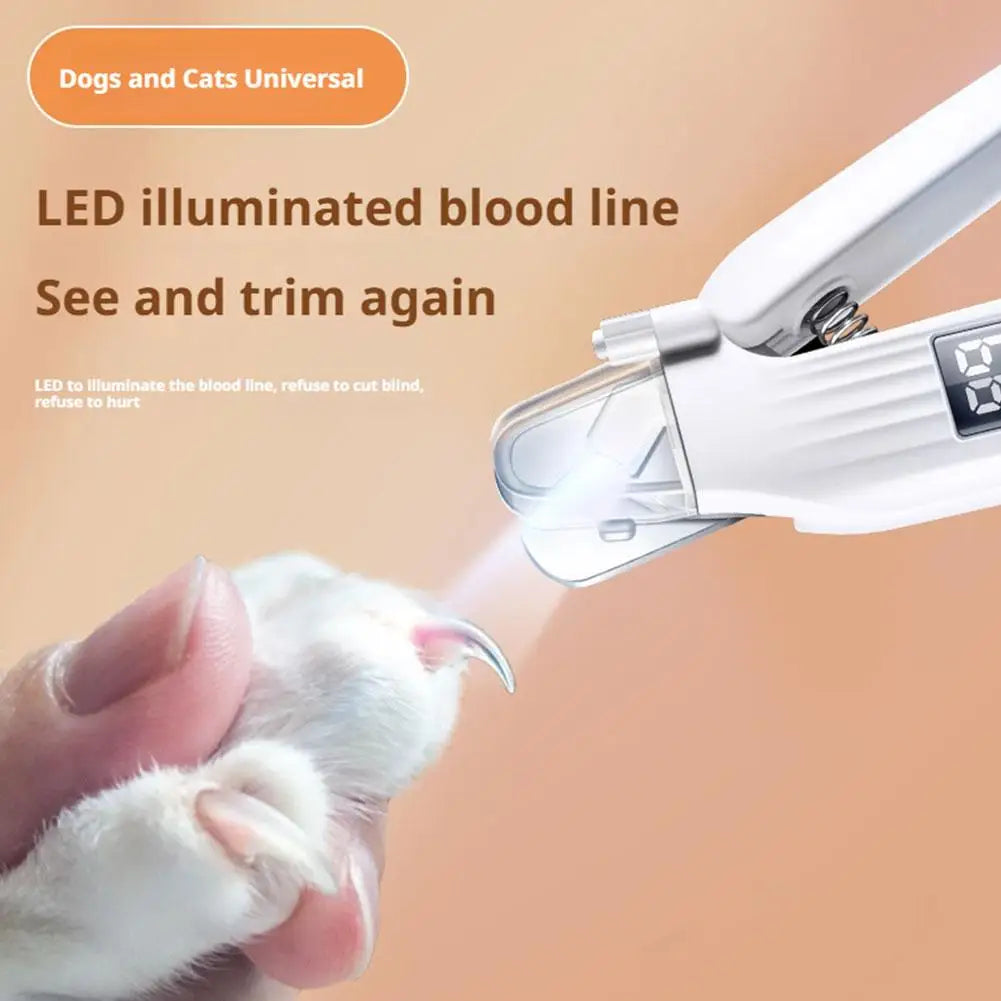 Professional Pet Nail Clipper With LED Light