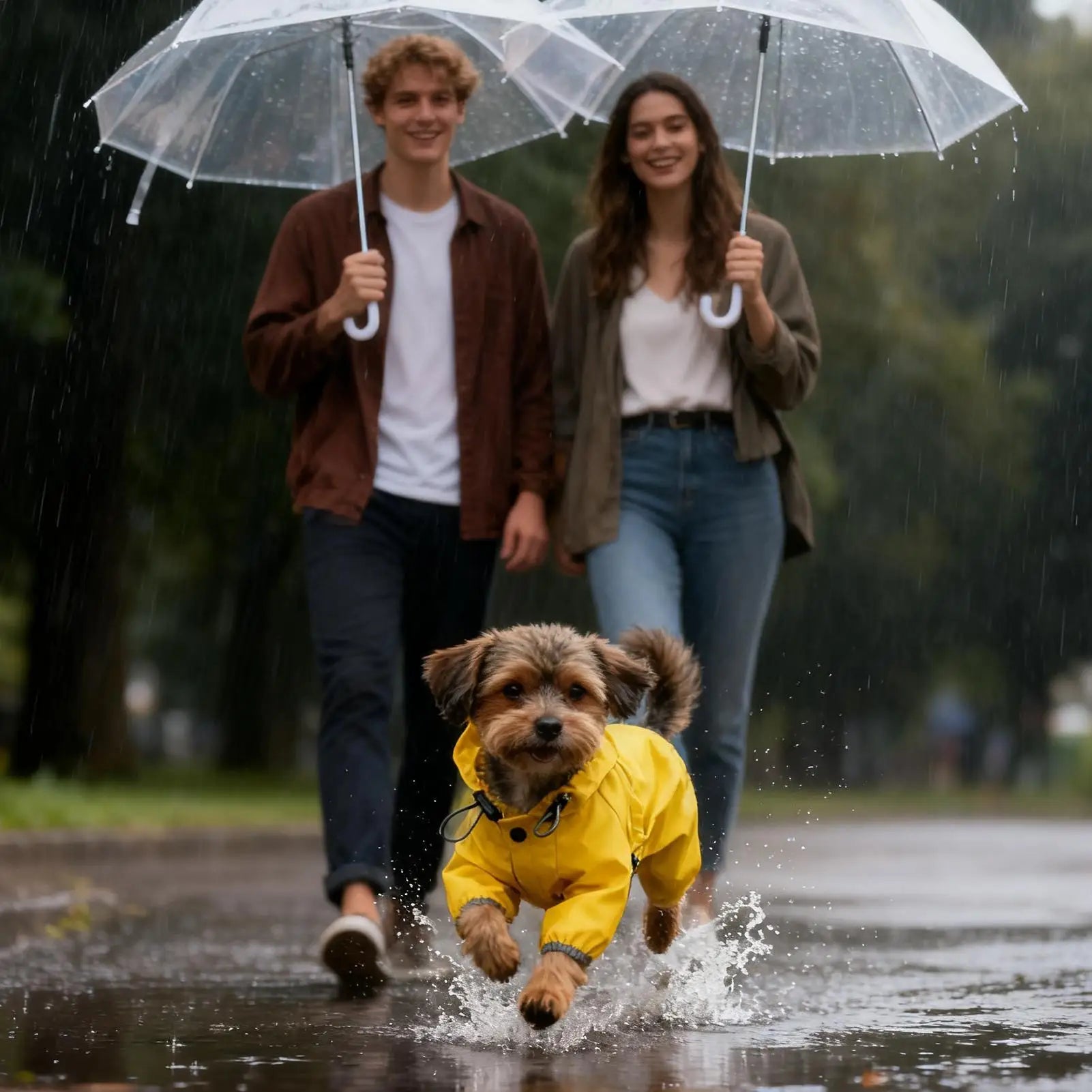 Dog Raincoat High-Visibility Yellow