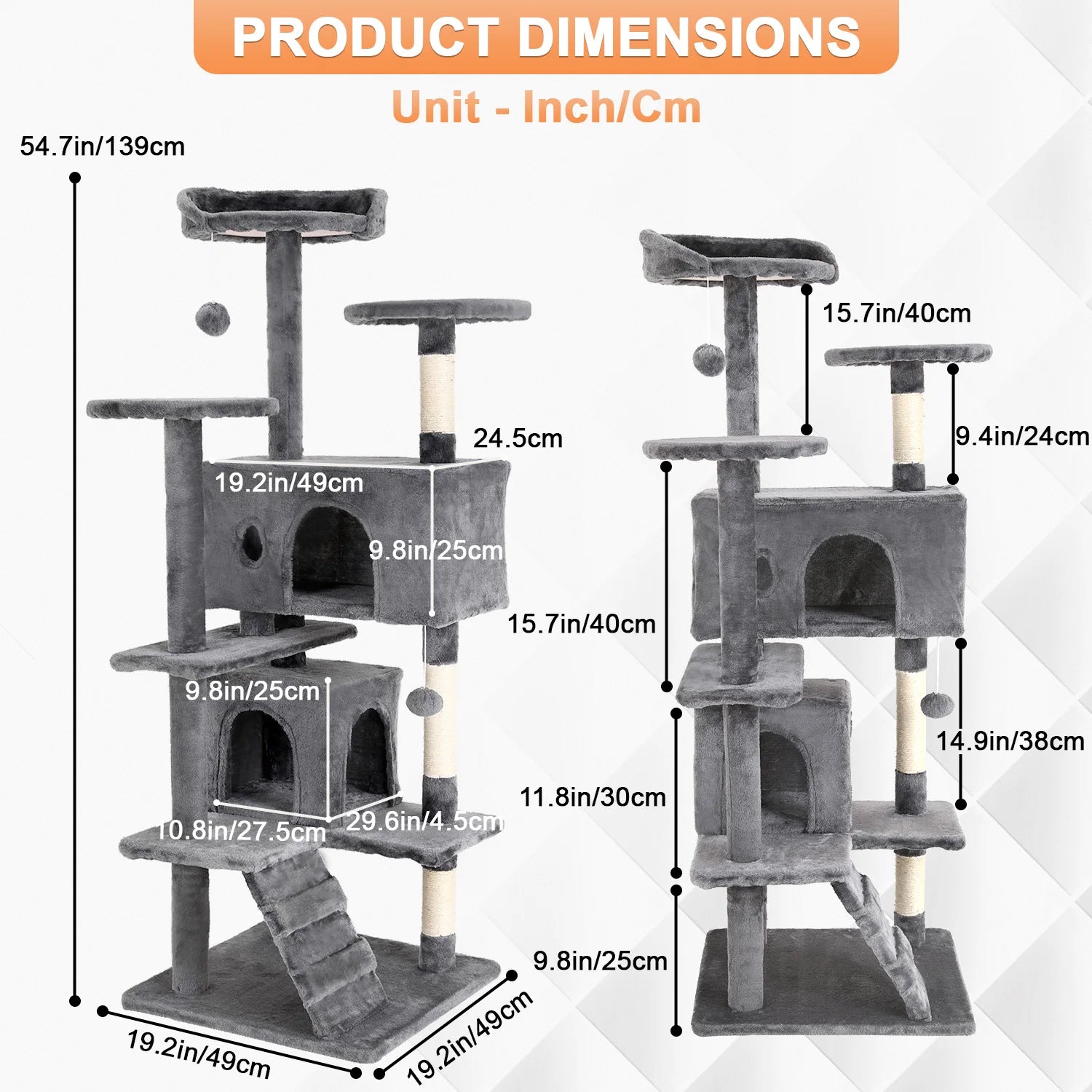 54/70 Inch Cat Tower