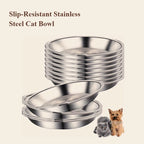 Slip Resistant Stainless Steel Cat Bowl