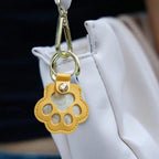 Paw-Shaped Pet Hair Keychain
