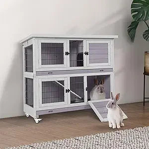 Rabbit Hutch Folding Bunny Cage