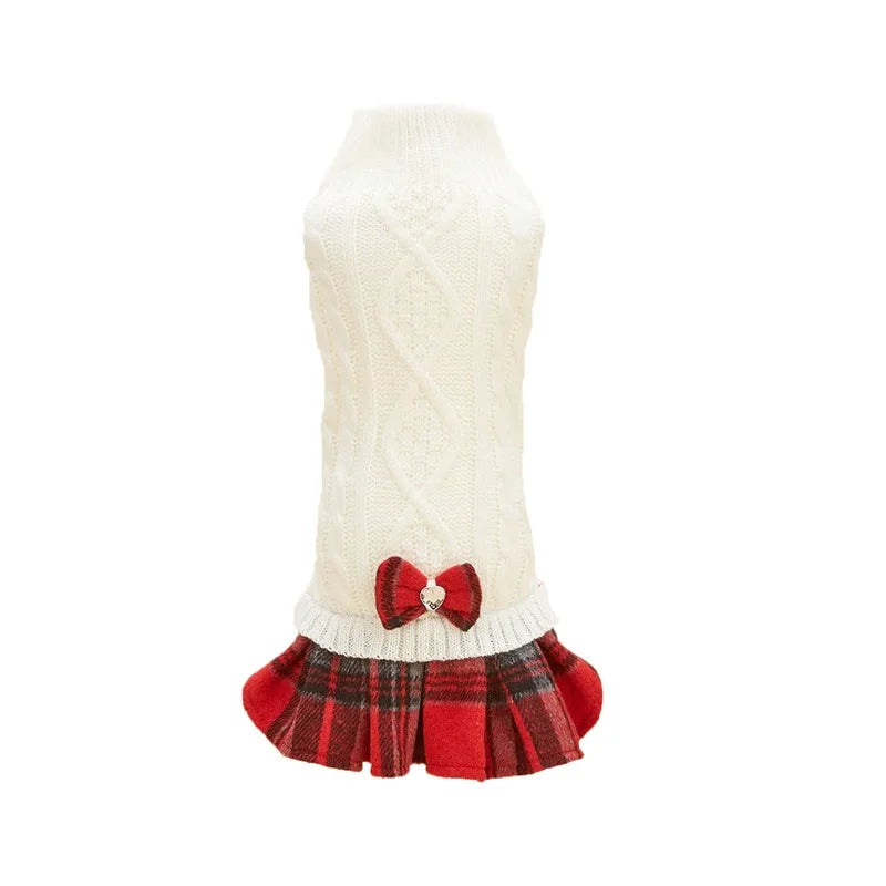 Pet Fur Dress White Gray