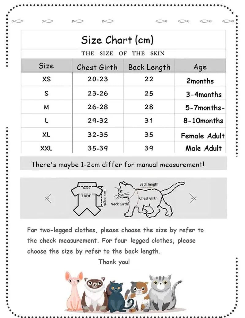 Sphynx Hairless Cat Clothes