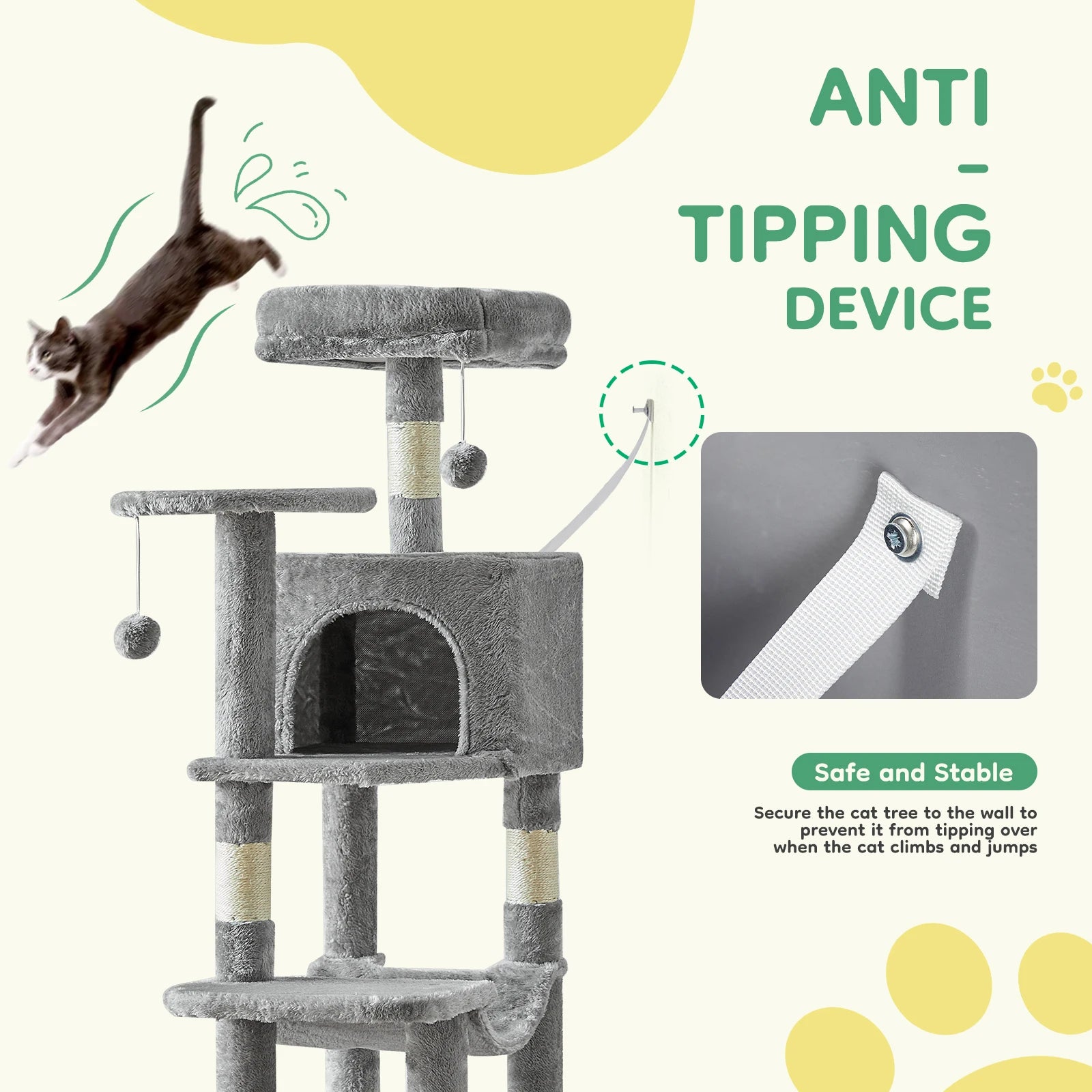 44In Cat Tree Tall Tower
