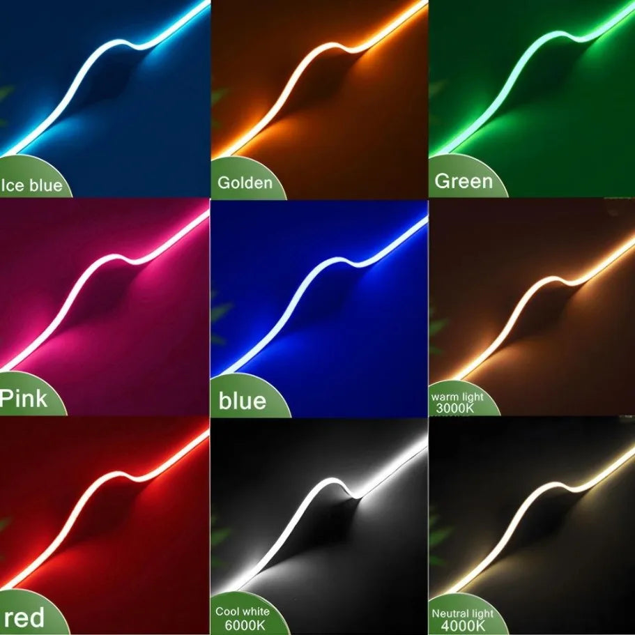 Ultra Thin 12V Colorful COB LED Strip Dimmable