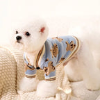Luxury Dog Clothes Striped Cardigan