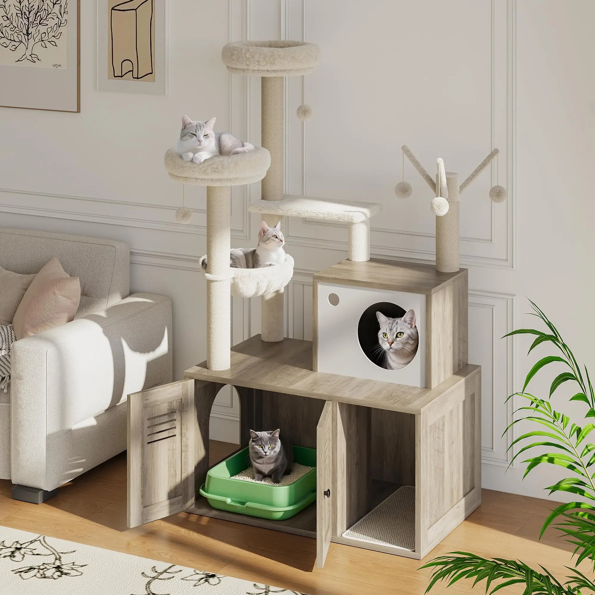 Cat Tree/Hidden Litter Box