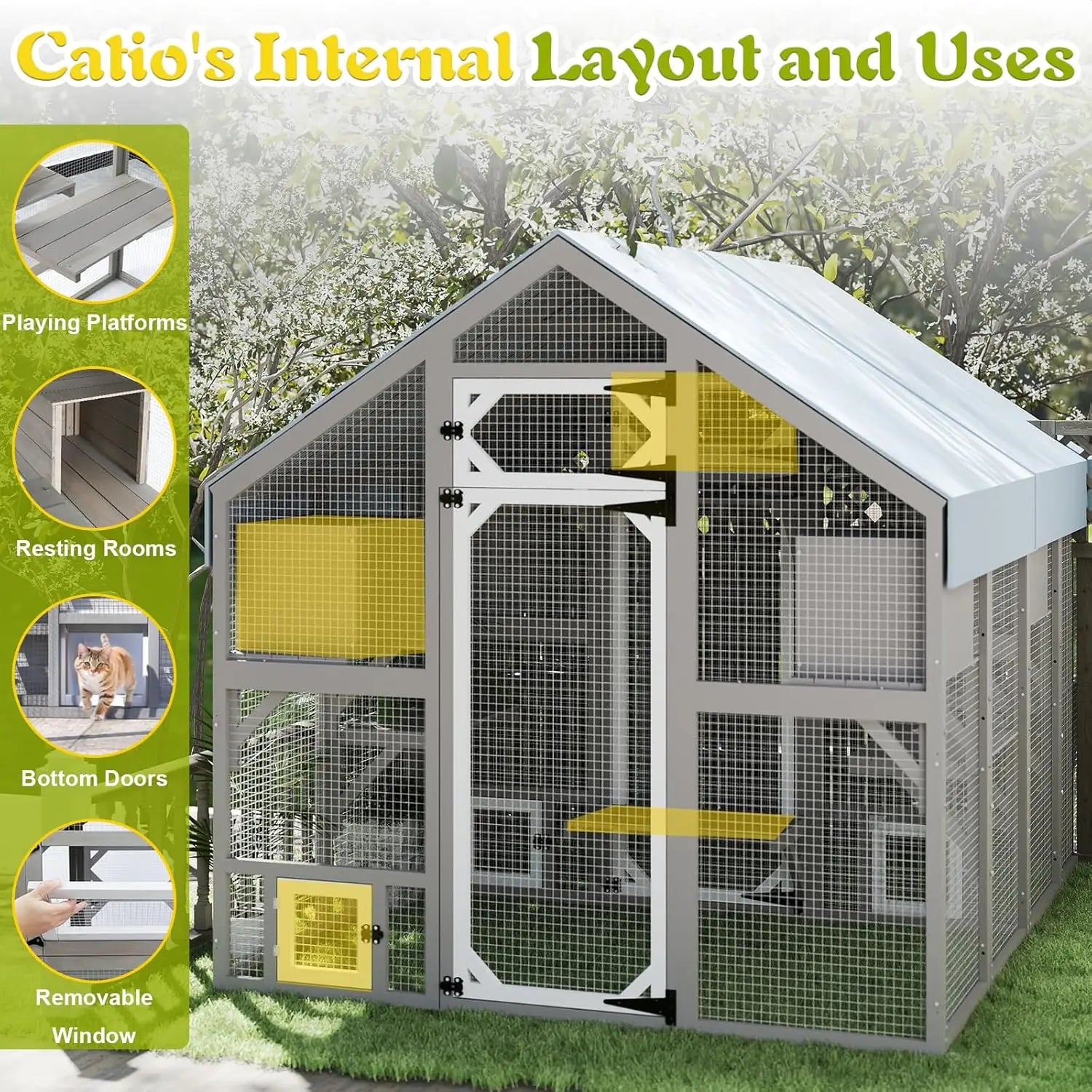 71" Large Cat Enclosure