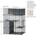 4-Tier Cat Enclosure/Litter Box