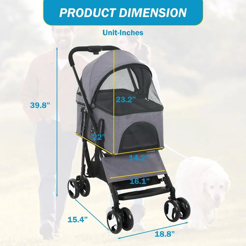 Pet Stroller/Detachable Jogger Stroller
