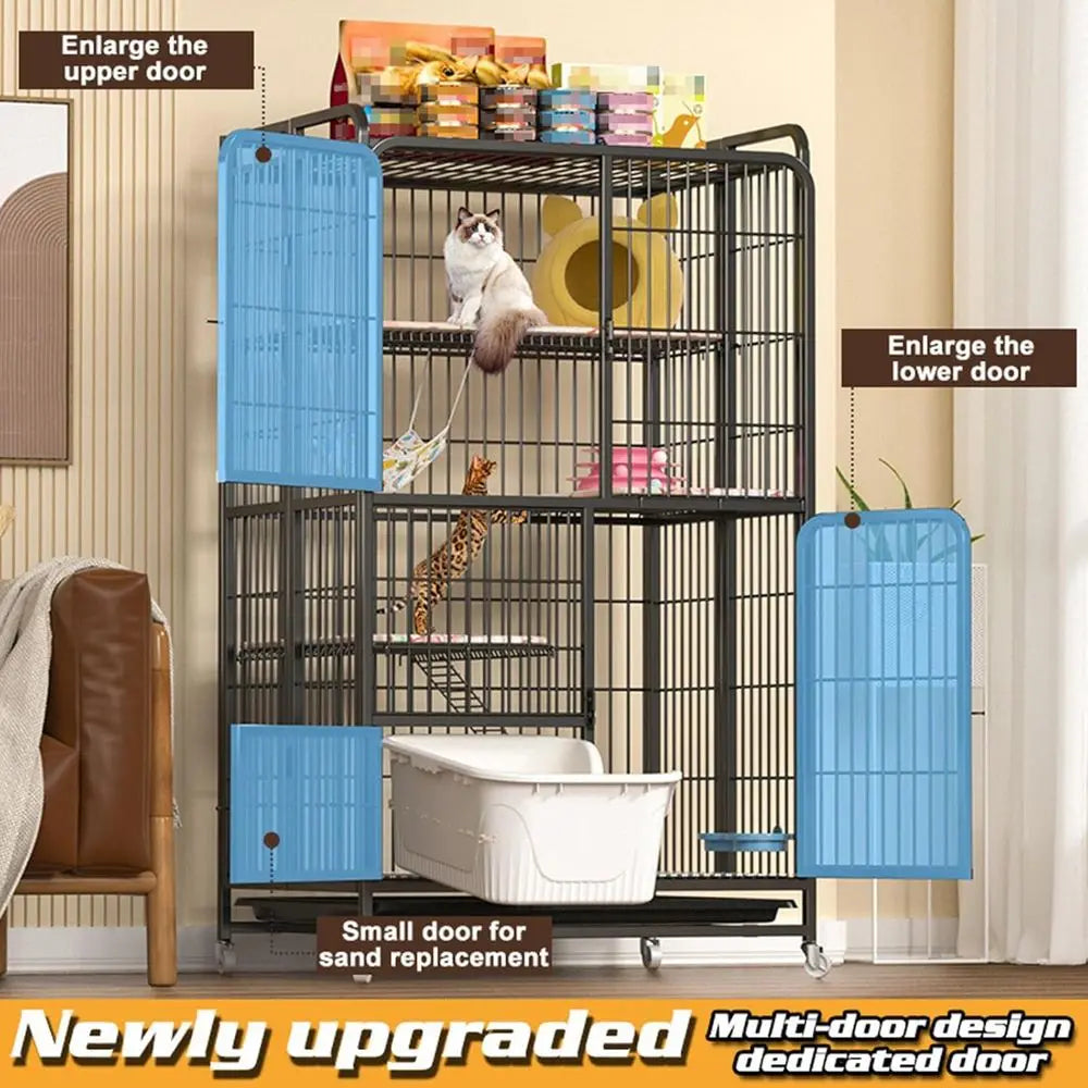 4-Tier Folding Cat Enclosure