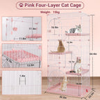 Large 4 Wheel Cat Cage