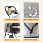Haus 4 Wheel Foldable Pet Stroller