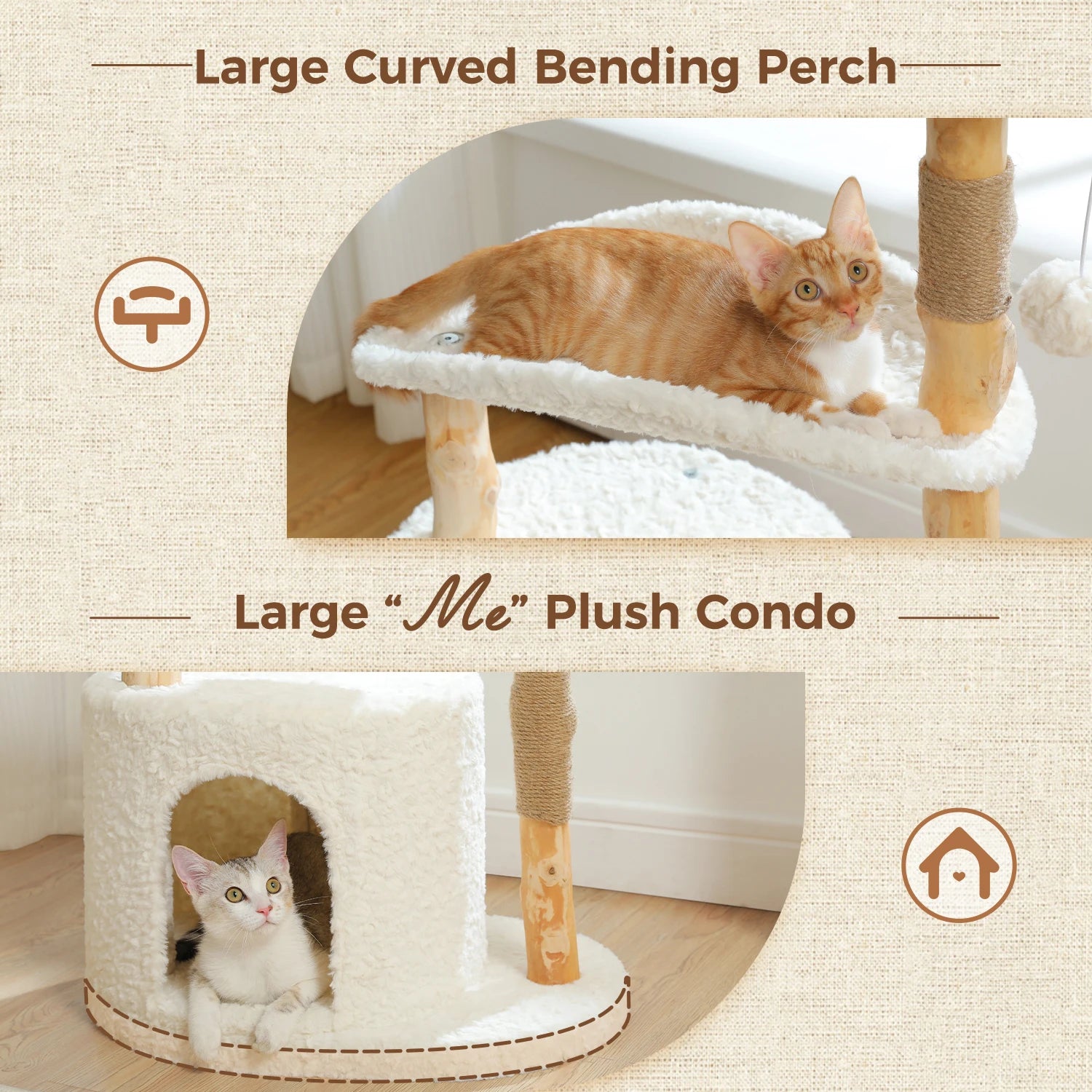 Solid Wood Cat Tree