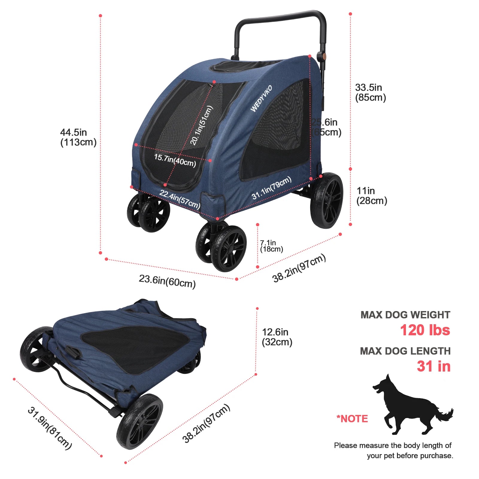 Heavy Duty Stroller/Large Dogs