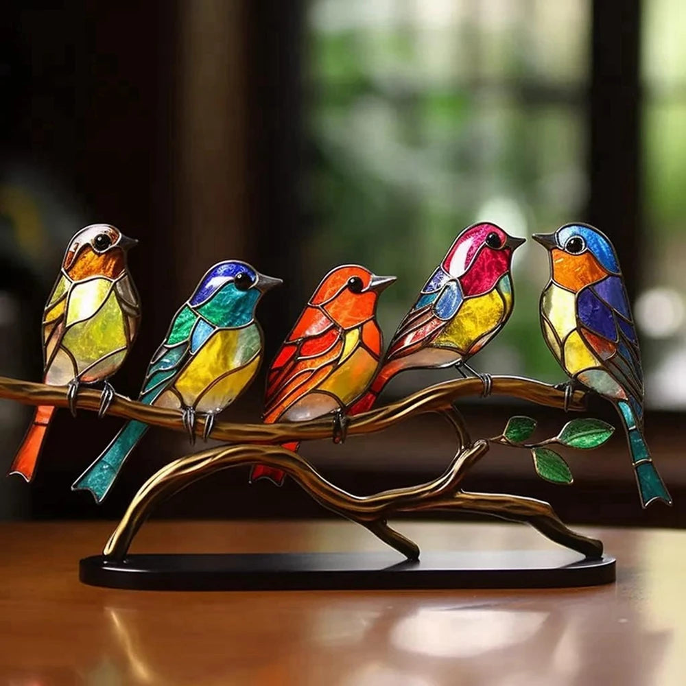 Colored Glass Birds