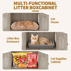 66.9" Cat Tree/Litter Box Enclosure