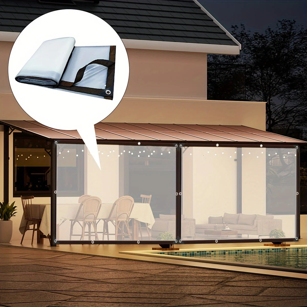 Transparent Rainproof Tarp