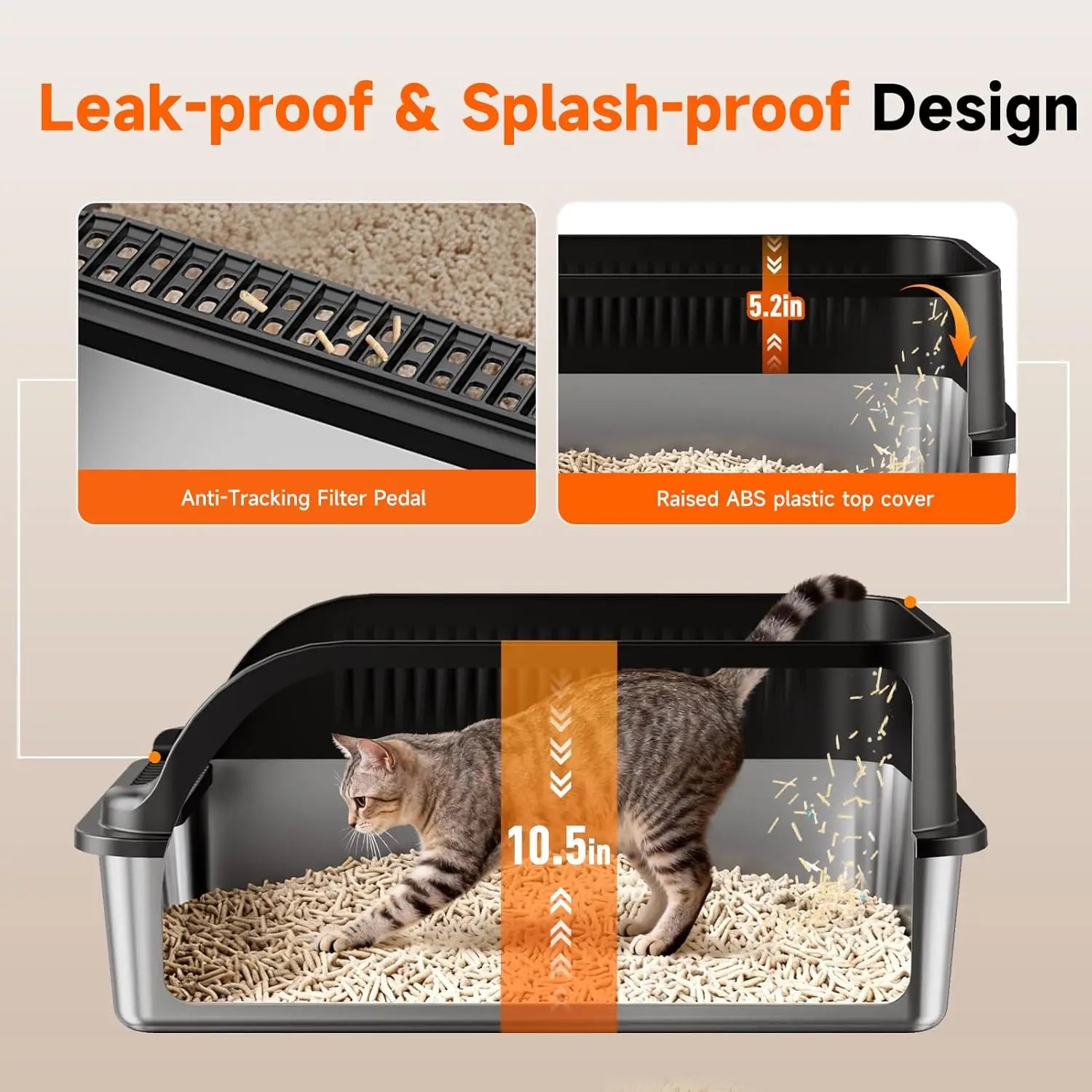 XL Cat Litter Box with Lid