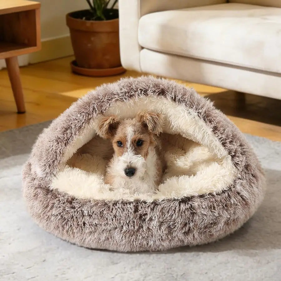Round Hooded Donut  Bed