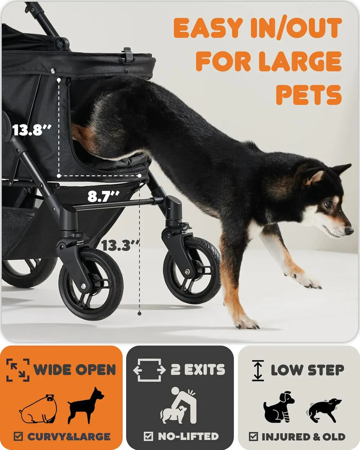 Medium Dog Stroller for Large Dogs