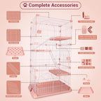 Large 4 Wheel Cat Cage