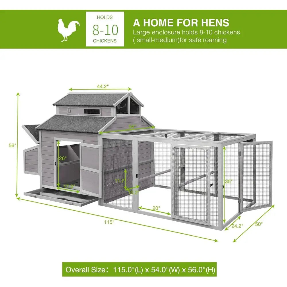 Large Wooden Chicken Coop