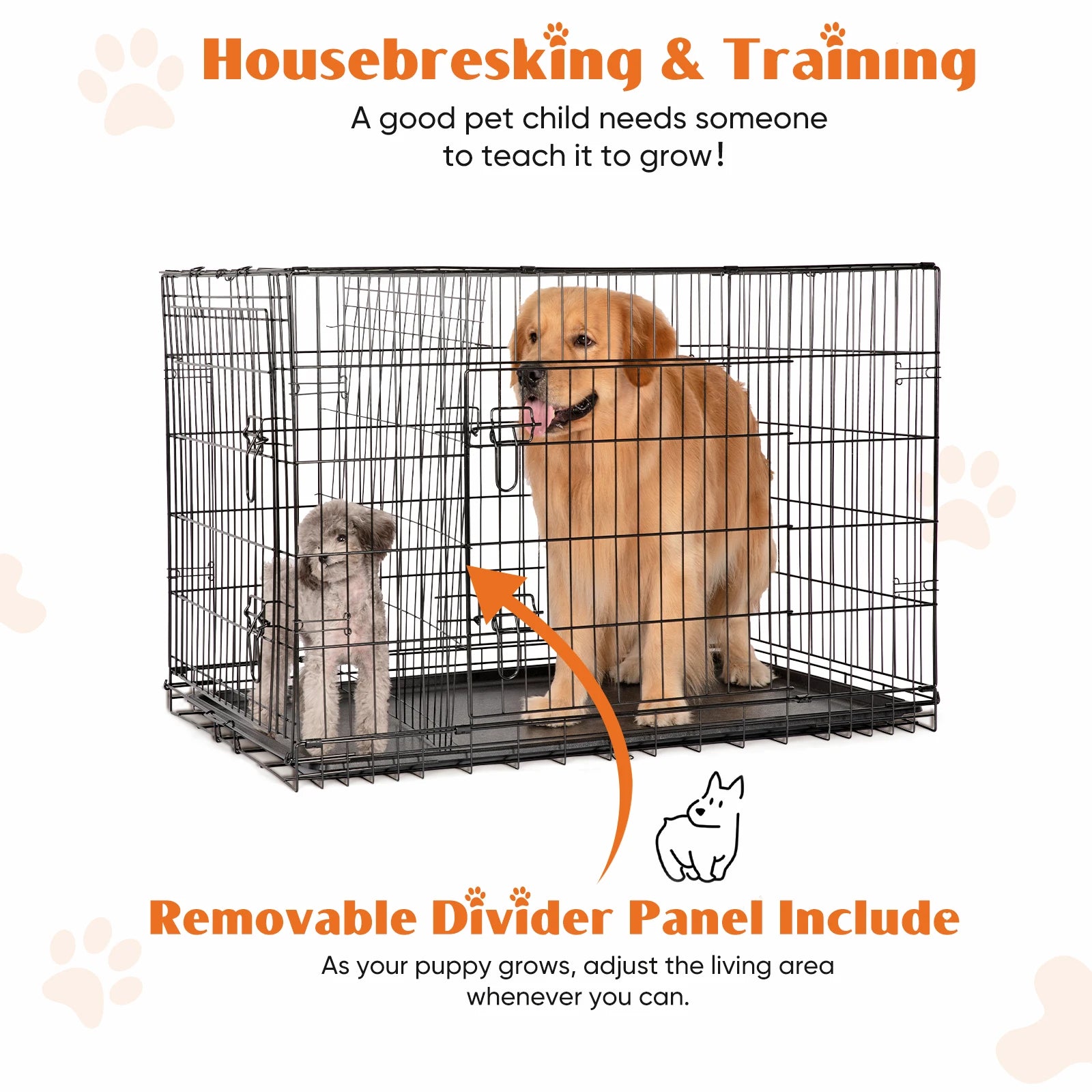 48 Inch Double Door Folding Cage