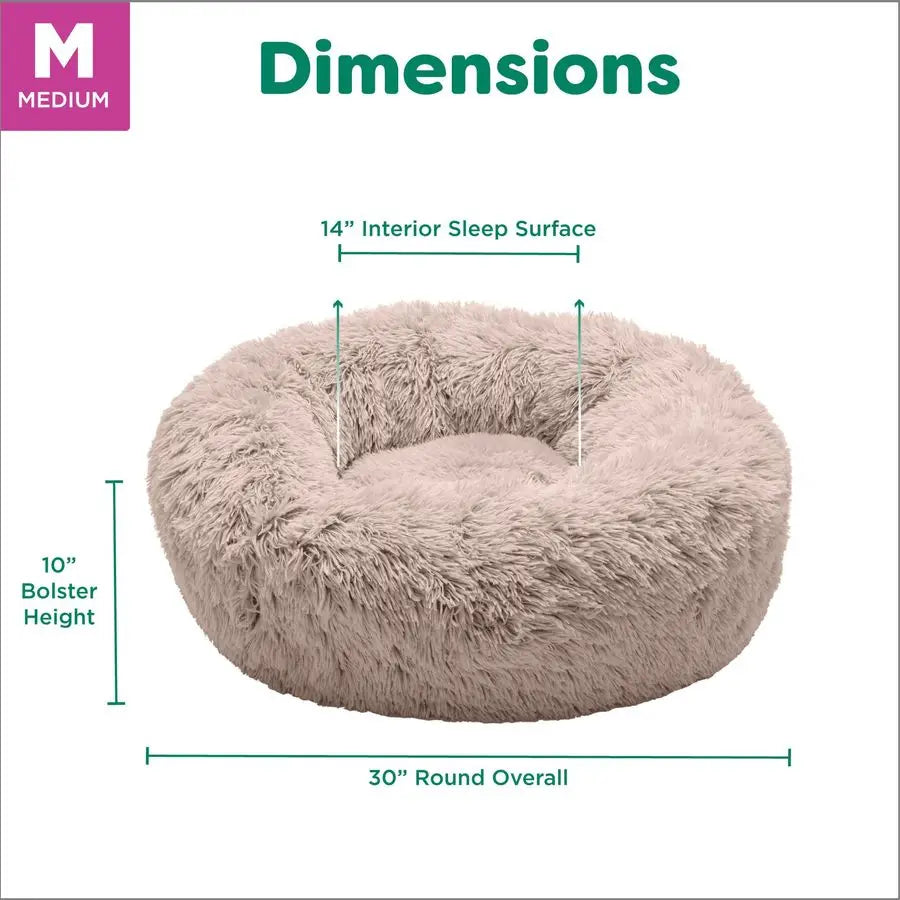 Round Calming Donut Dog Bed