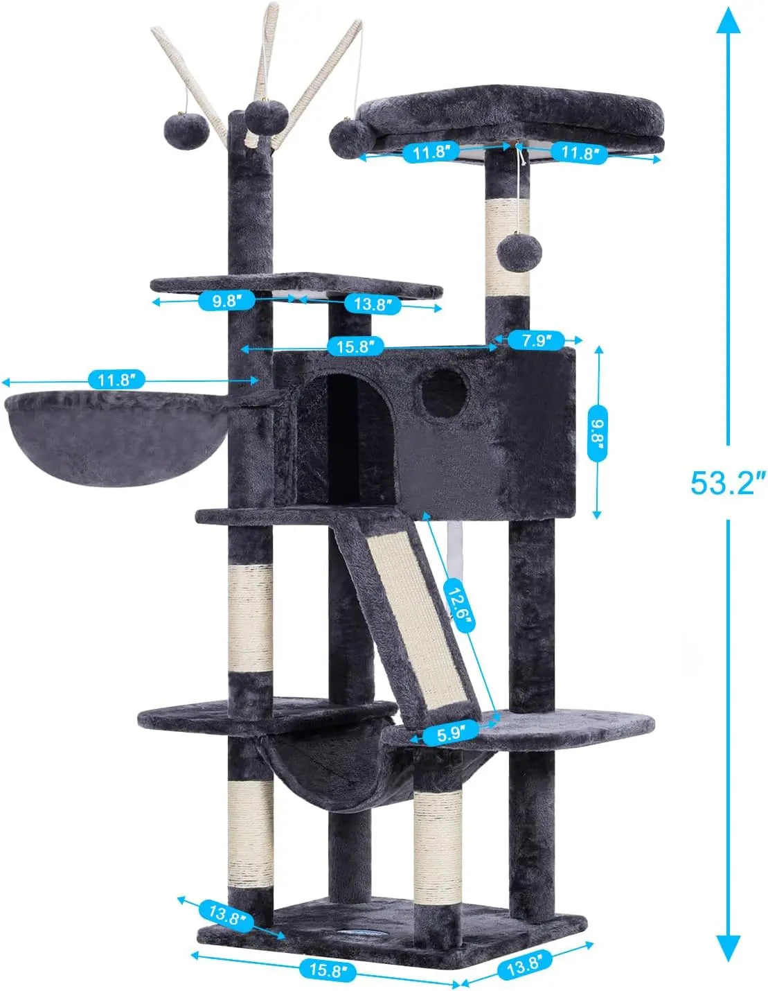 53-Inch Cat Tower