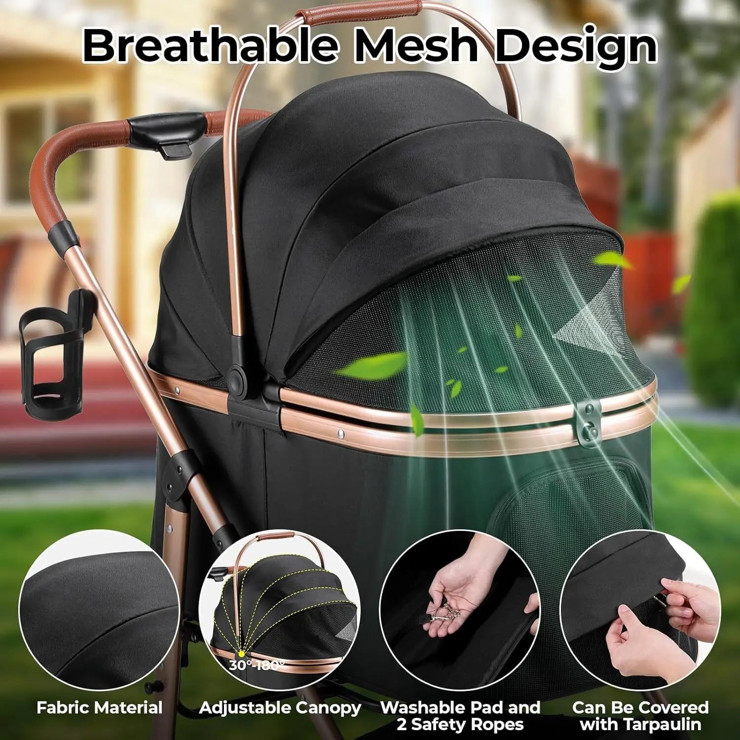 High Wheels Pet Stroller