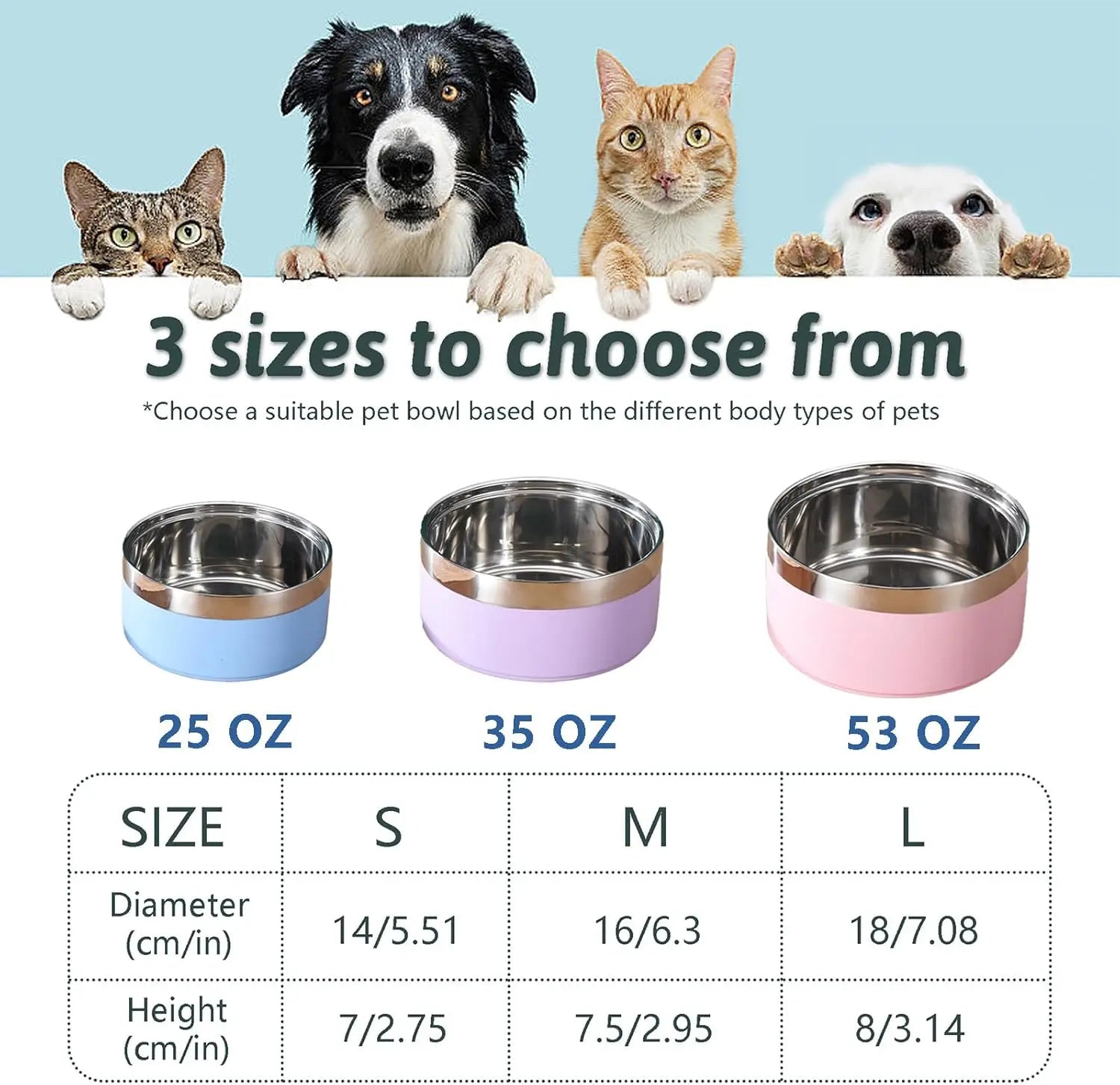 Stainless Steel Pet Bowls
