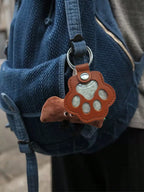 Paw-Shaped Pet Hair Keychain