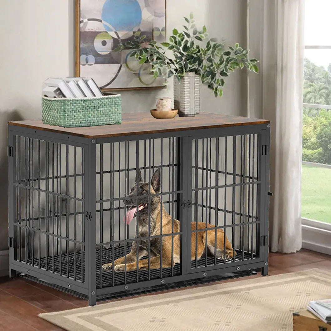 Dog Crate Metal/Wood