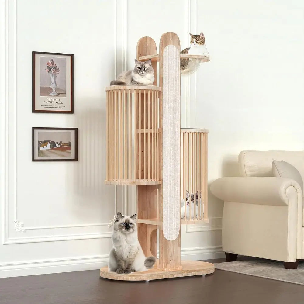 Wooden Cat Tower/6 Levels