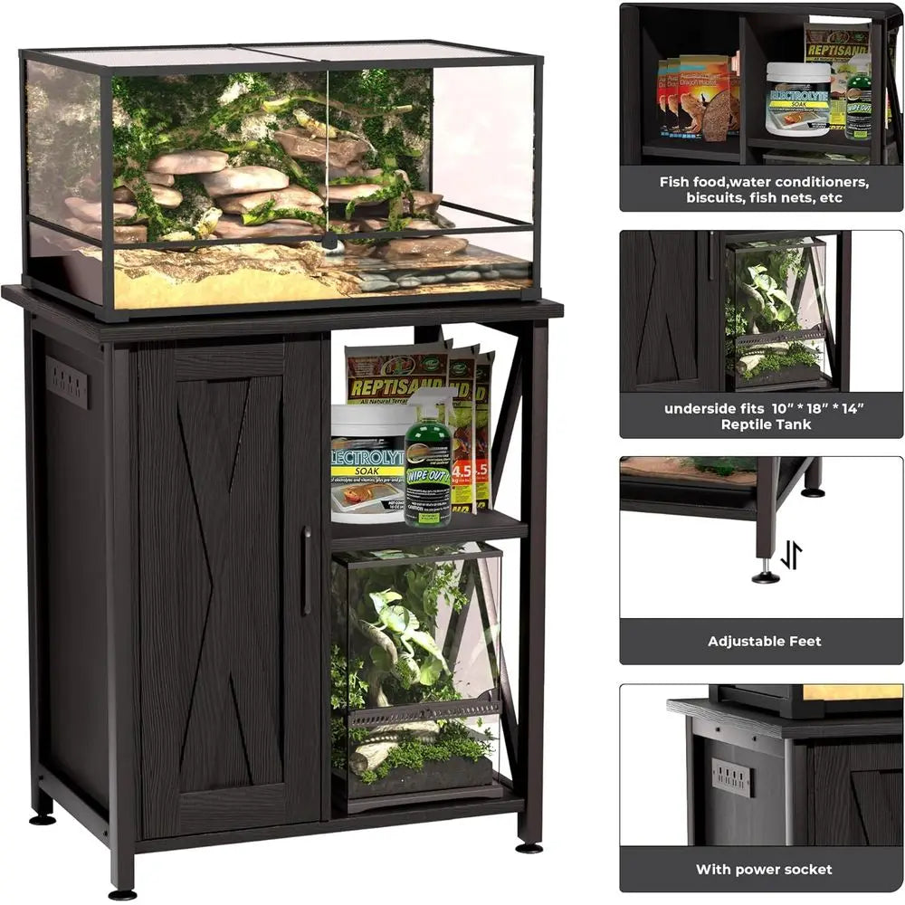 45-67 Gal Black Reptile Tank Stand