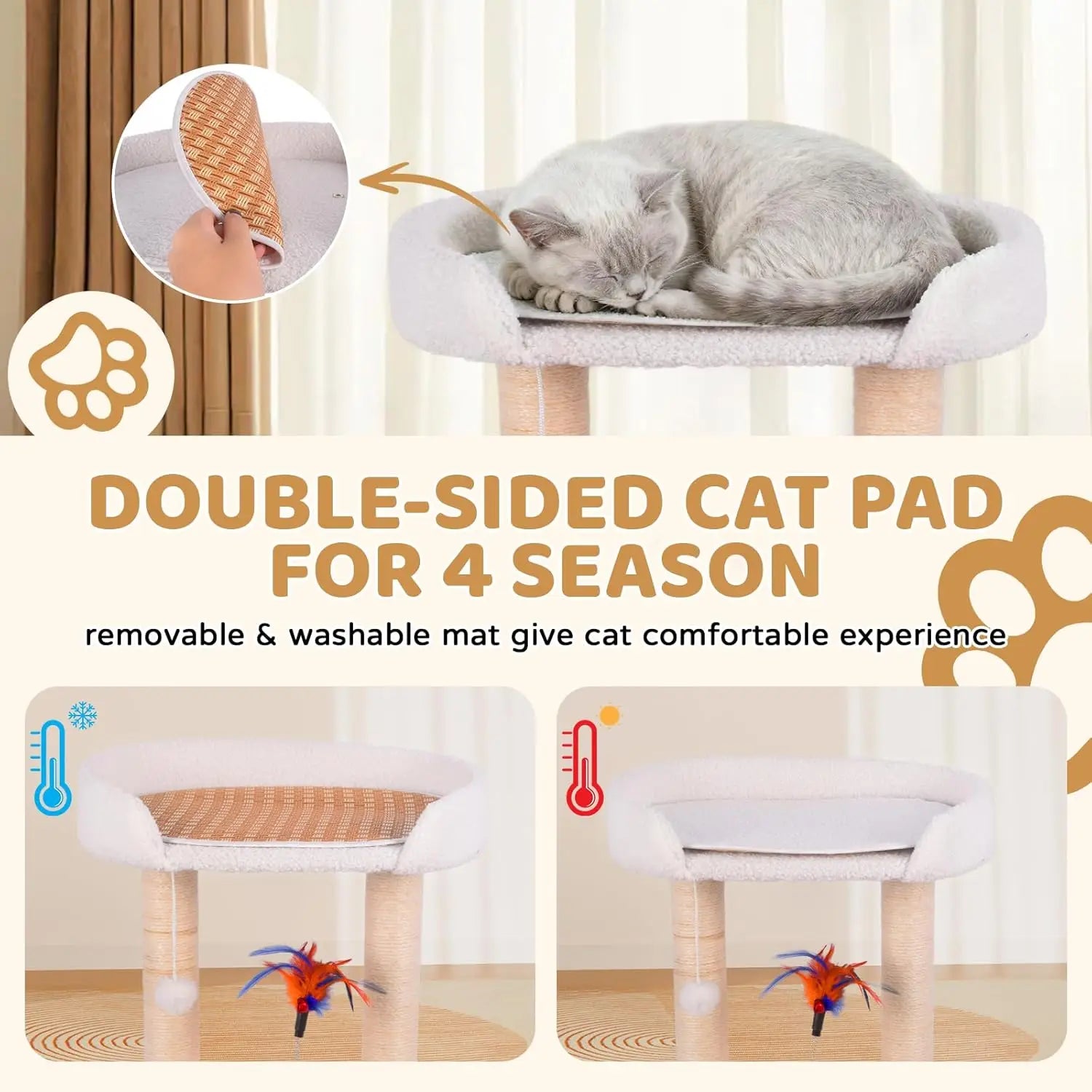 Small Wooden Cat Tree Tower