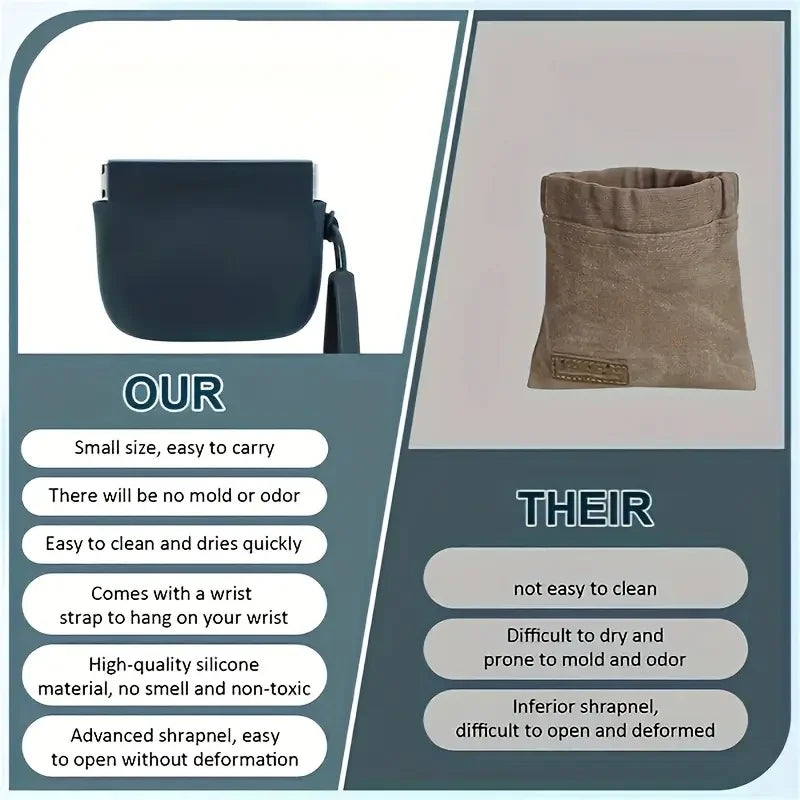 Portable Silicone Dog Treat Bag
