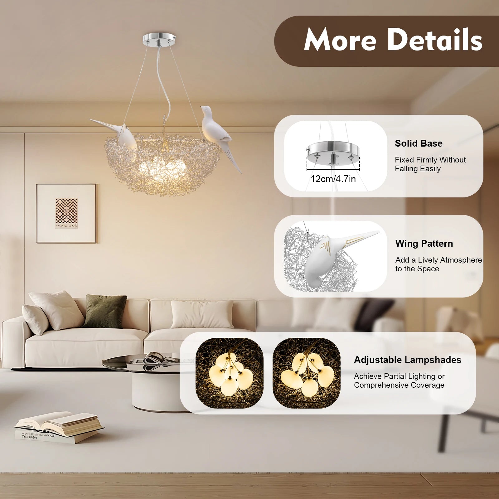 Bird Nest Chandelier LED