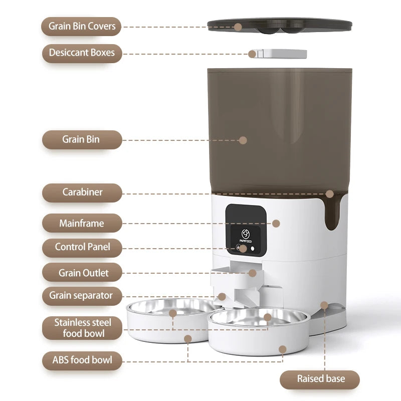 Cat double bowl smart feeder