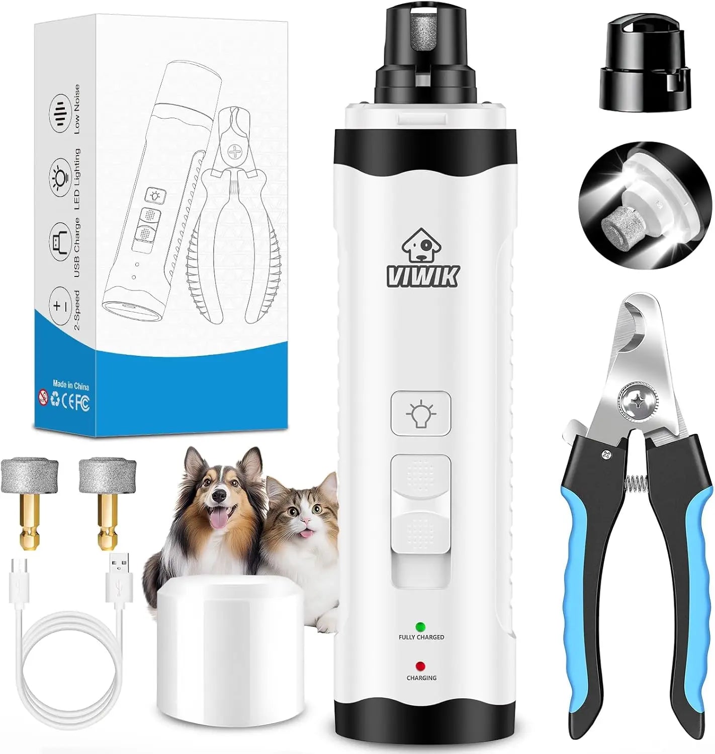 Electric Pet Nail Trimmer/Light