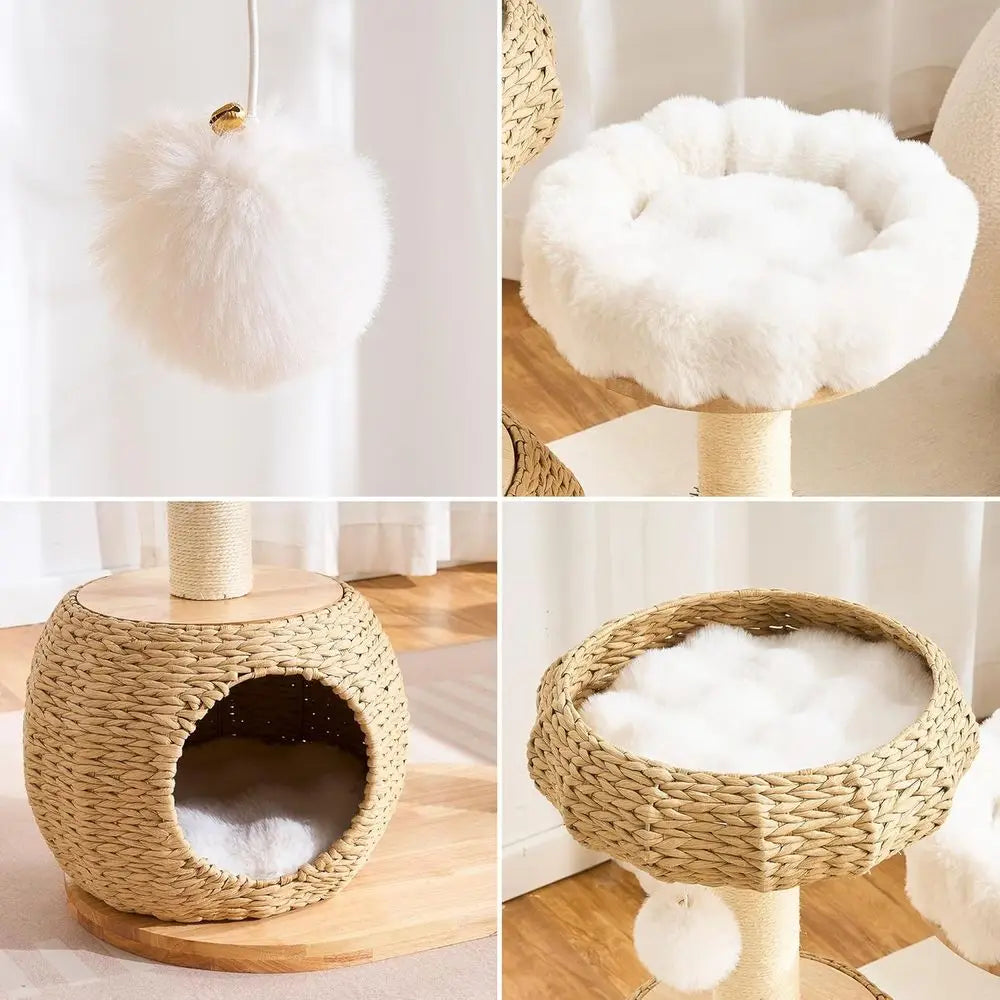Luxury Solid Wood Cat Tower