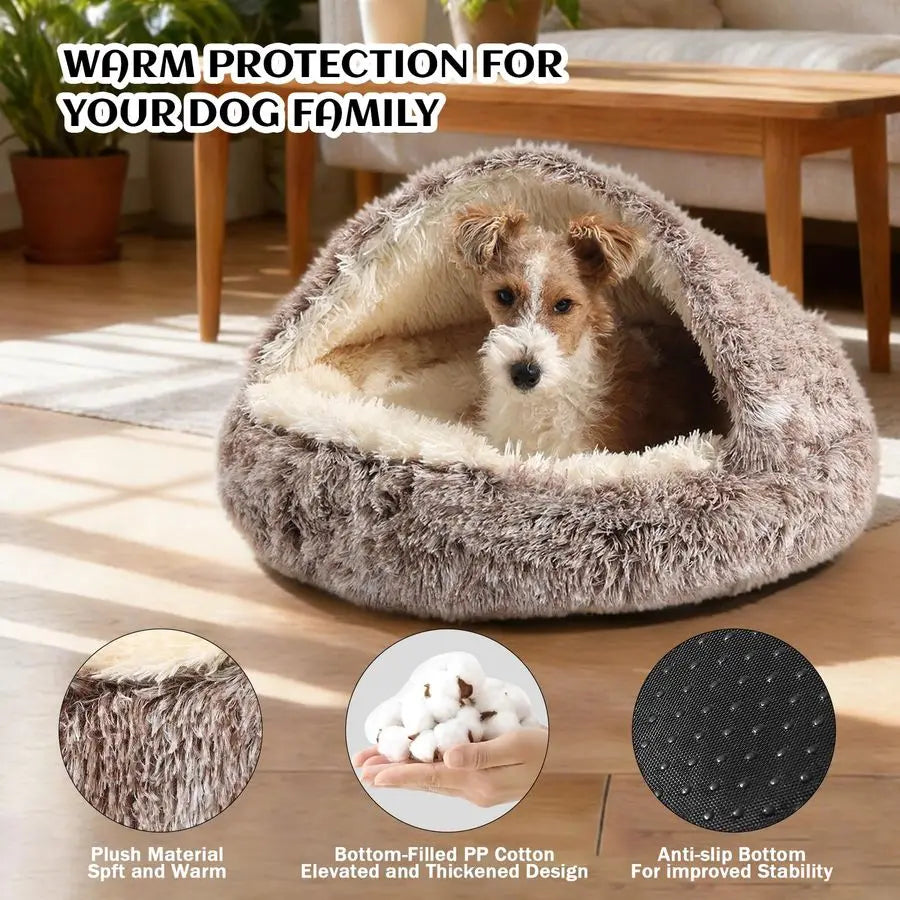 Round Hooded Donut  Bed